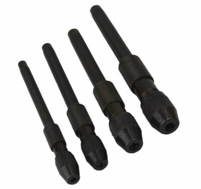 4-PIECE PIN VISE SET HANDHELD DRILLING HOBBY CRAFT 4 SIZES VISES JEWELRY MAKING