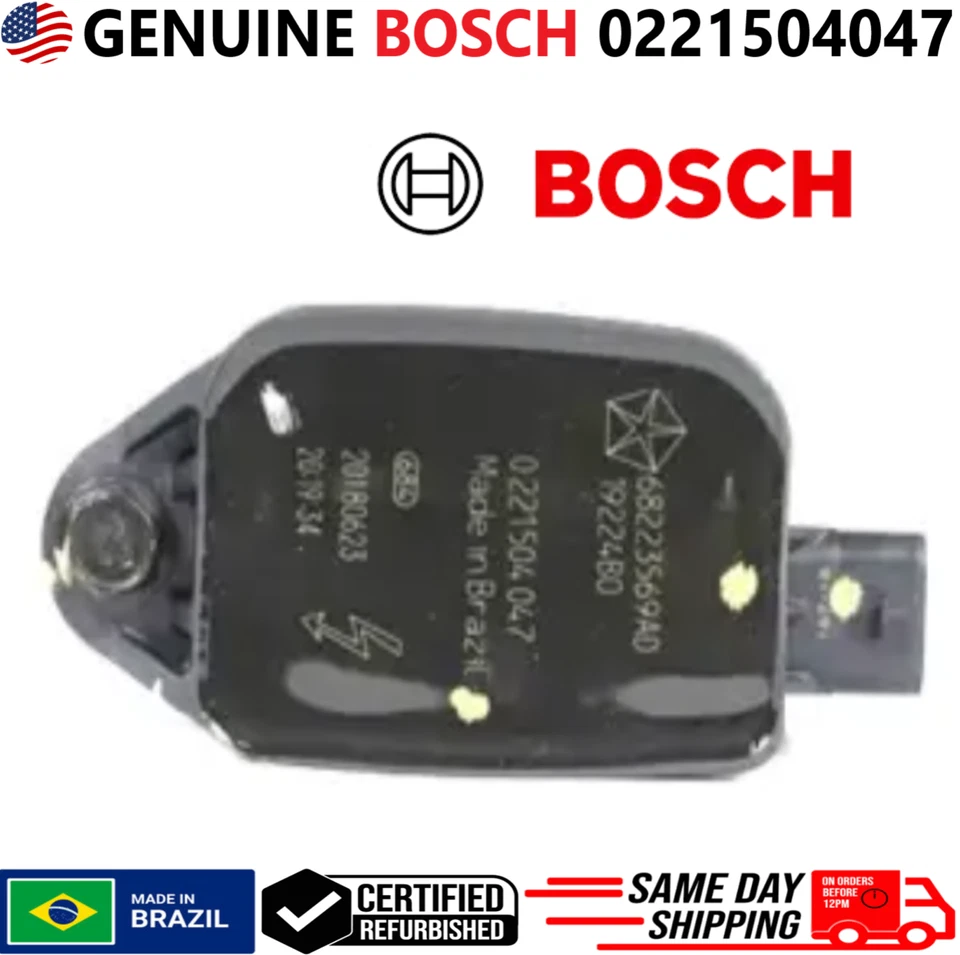 Bobinas de ignição genuínas Bosch para 2016-2024 Jeep Chrysler Dodge RAM, 0221504047 - Imagem 3 de 4