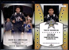 2019 TAULIA TAGOVAILOA LEAF US ARMY PRE ROOKIE HIGH SCHOOL ROOKIE CARD # 1. rookie card picture