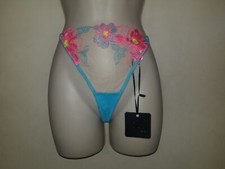Honey Birdette Christine Turquoise Thong size XL NWT