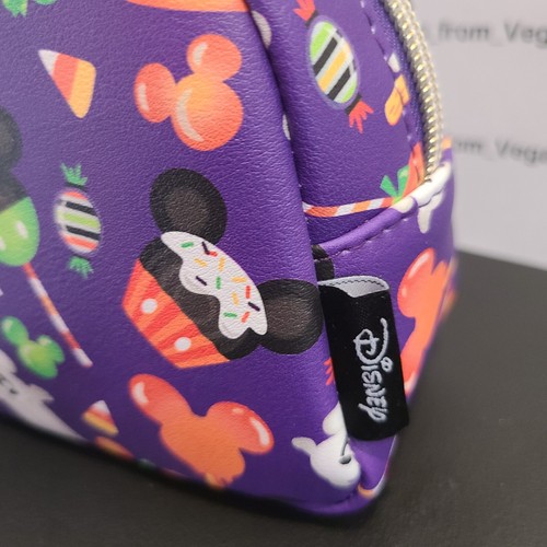 Loungefly Disney Mickey Mouse Halloween Candy Treats Cosmetic Makeup Bag NEW - Picture 13 of 15