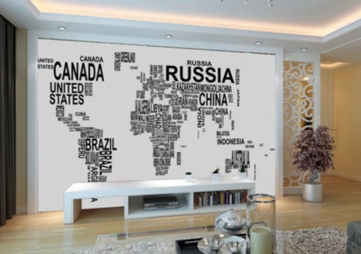 3D Map English ZHUA3841 Wallpaper Wall Murals Removable Self-adhesive Zoe