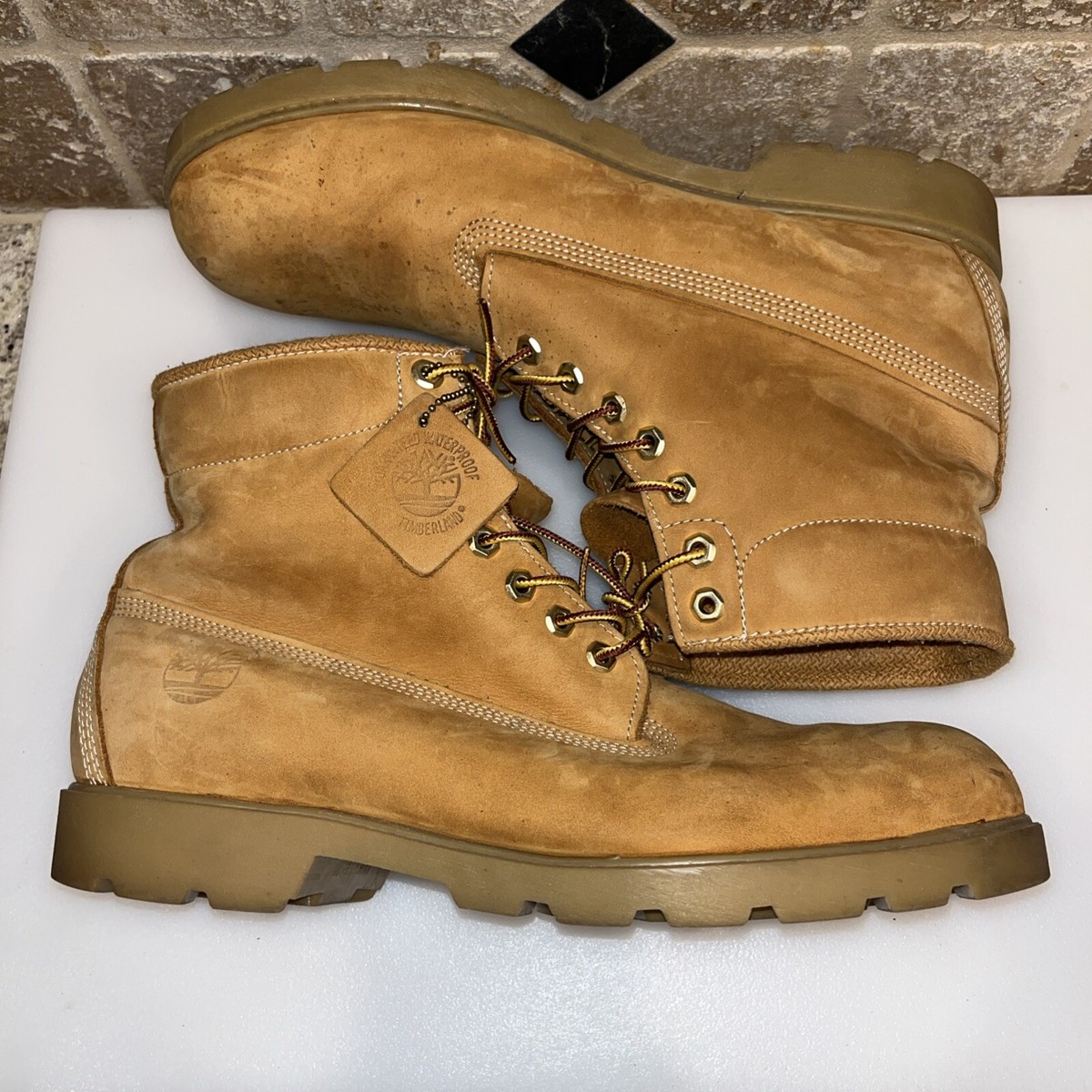 Timberland 6 Inch Basic Boots Men 13 M Wheat Tan Waterproof Timbs