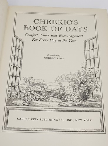 Cheerio's Book Of Days SIGNED Hardcover First Edition #80 of 1000 1940 NBC Radio - Imagen 10 de 14