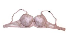 VICTORIA SECRET DREAM ANGELS LINED DEMI BRA PINK /FLORAL 32DD