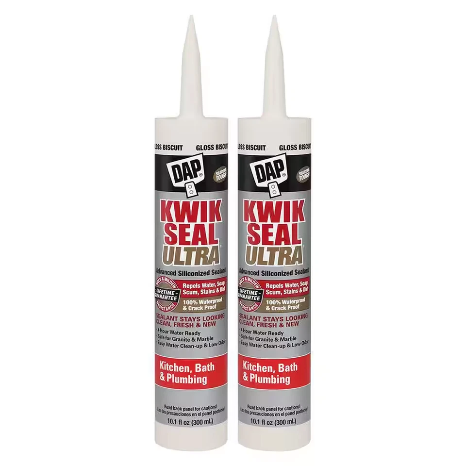 Kwik Seal Ultra 10.1 Oz. Biscuit Advanced Siliconized Kitchen and Bath Caulk (2-