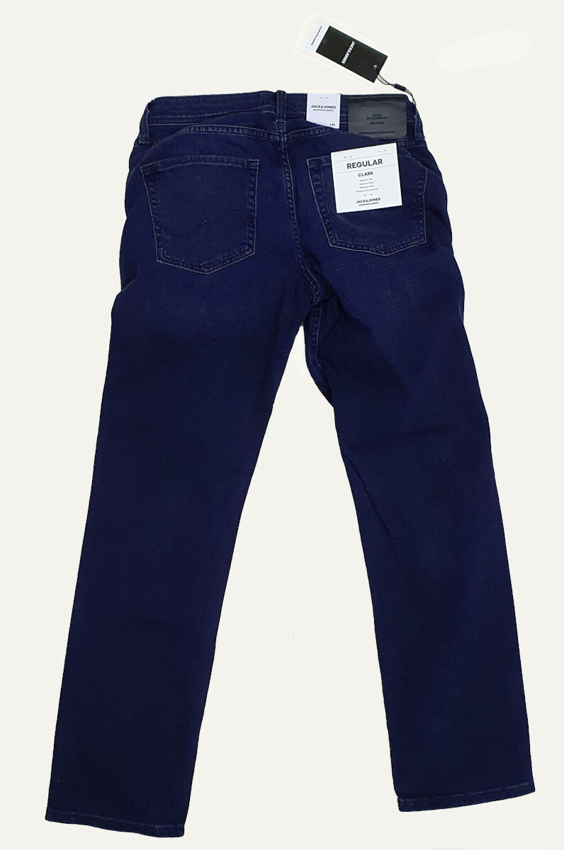 JACK & JONES Men's Regular Fit Blue Denim Jeans Trousers Clark Men with