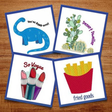 Captions Year Round - 14 Machine Embroidery Designs