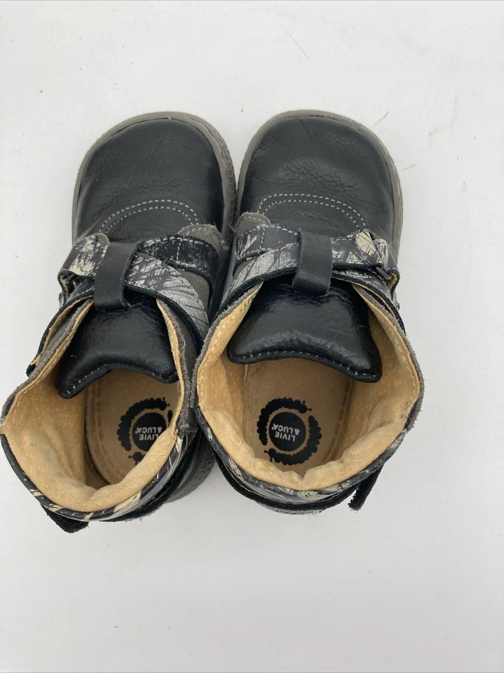 Nuevo LIVIE & LUCA Zapatos de caña alta Botines Lucio Negro Gris 8 9 Unisex Foto 4 de 4