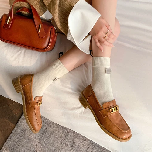 Zapatos individuales Tod's para mujer boca profunda con tacones gruesos y zapatos bajos - Imagen 3 de 6