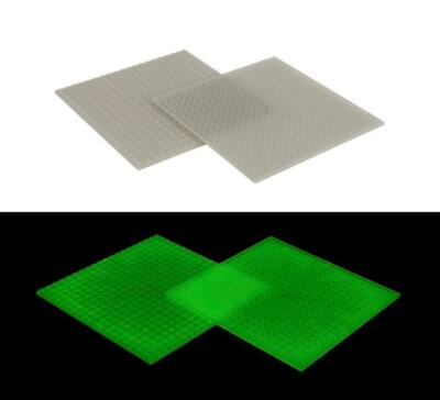 2 x Bauplatte Glow in the Dark Bausteine 20x20 Noppen Grundplatte City Basepalte