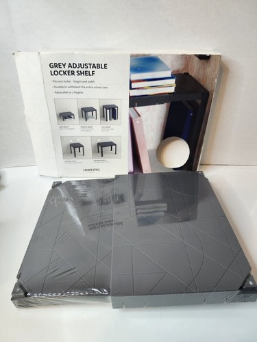 U Brands Locker Shelf Gray Adjustable To 3 Heights Fit Shelves Plastic - 第 1/6 張圖片