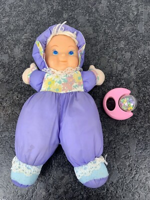 Vintage DeLuxe Mfg Nylon Baby Doll Soft Body Plush Vinyl Face