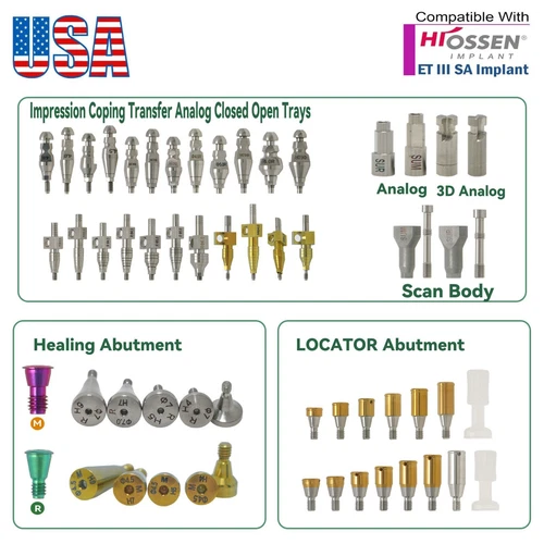US Healing/Locator Abutments/Impression Caps Coping Fits Hiossen Osstem ET M/R