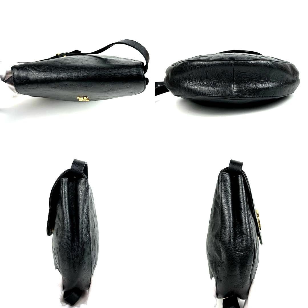 Borsa a tracolla Yves Saint Laurent motivo arabesco pelle nera usata