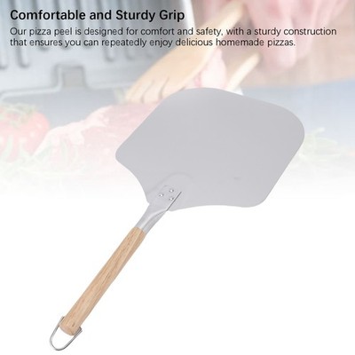 Aluminum Pizza Peel Long Wooden Handle Multifunctional Pizza Spatula For Bre SET