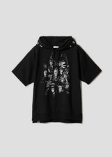 Sudadera con capucha manga corta [Graniph] Kingdom Hearts Big Silhouette talla SS~XL negra