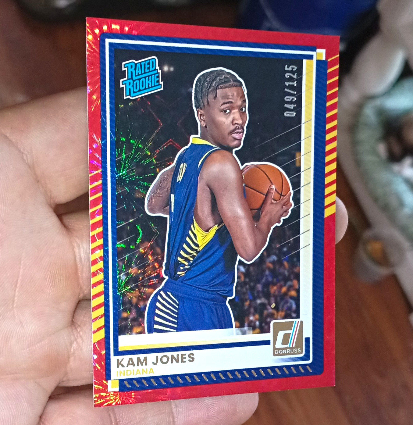 Panini 2025-26 Donruss Kam Jones Indiana Rated Rookie #25 Red /125 NCAA