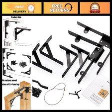 Heavy Duty Anti-Sag Gate Frame Kit - Corner Bracket Hinge for Wooden Fences