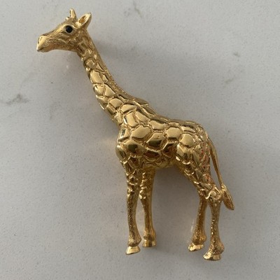 CINER GOLD  ENAMEL GIRAFFE BROOCH
