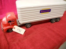 Smith Miller GMC Cab. With a white Firestone trailer. Custom made.#446