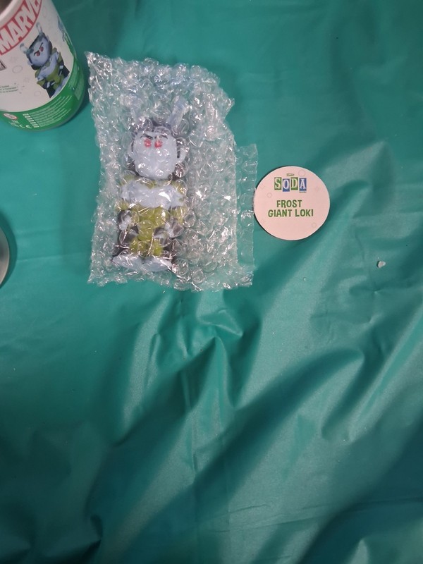 Funko Soda: Loki Frost Giant – Marvel Comics • Can + Figure + Pog + Bubble wrap