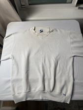 Vintage Russell Athletic Sweatshirt Mens XL White Crewneck Pullover Made USA 90s