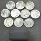 1922 Peace Silver Dollar BU Half Roll of 10 Frosty White coins in tube #K441