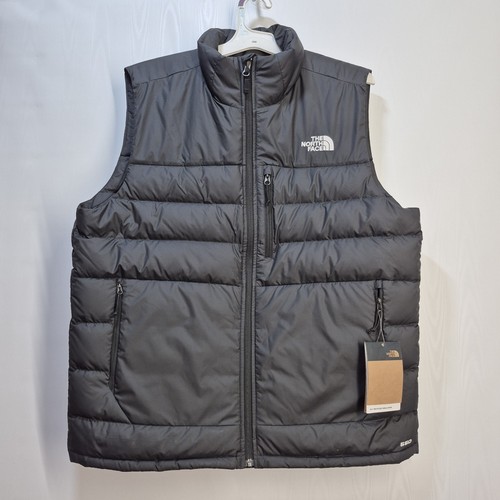 NWT The North Face Aconcagua Vest 550 Men's L Black Puffer Down Zip