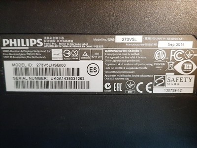 Philips LCD-Monitor mit SmartControl Lite 273V5LHSB/00