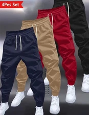 4pc Men'S Sports Pants Men'S Sports Pants Suitable for Outdoor Activities