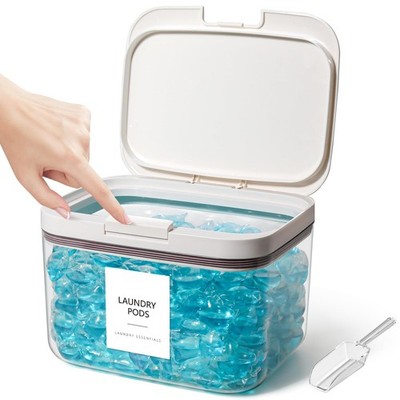 Laundry Pods Container, 1 Pack 2.96 qt. / 95 fl oz Powder Holder Dispenser fo...