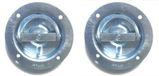 Pit Posse 11007-2 Two Cargo Trailer Recessed Rotating D Rings Floor Rope Anchor