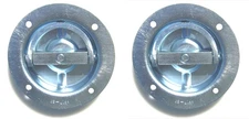 Pit Posse 11007-2 Two Cargo Trailer Recessed Rotating D Rings Floor Rope Anchor