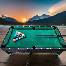 Mini Pool Game Table - Small Billiards Game Collectible