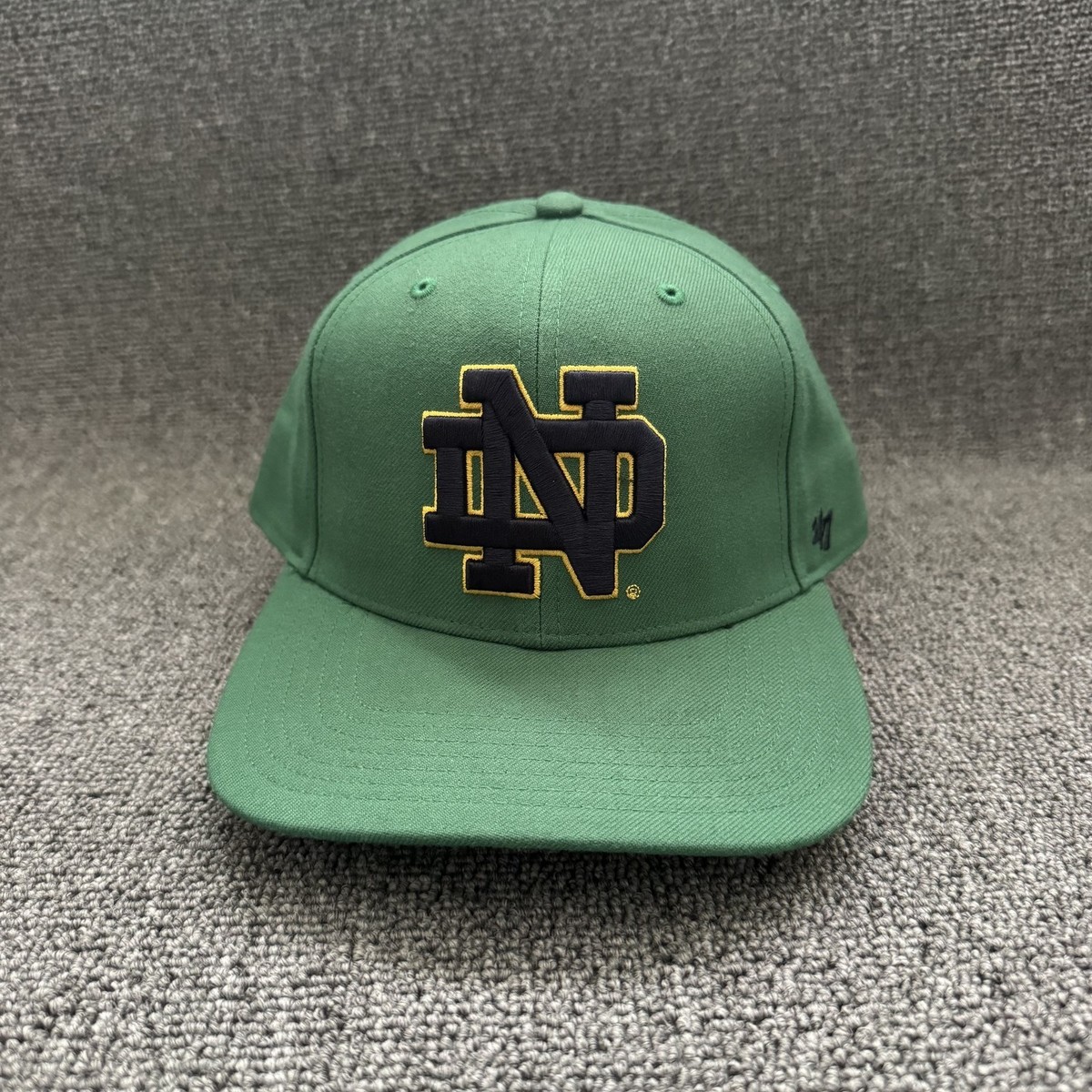 '47 Brand Notre Dame Fitted Flat Brim Green 7 1/8 NCAA Hat