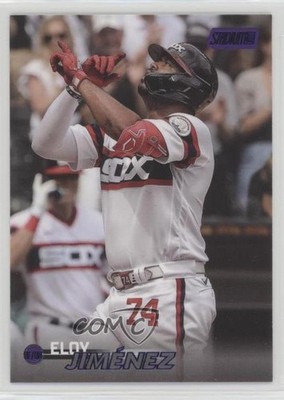 2023 Topps Stadium Club Purple Foil 57/75 Eloy Jimenez Eloy Jiménez #28 3q5