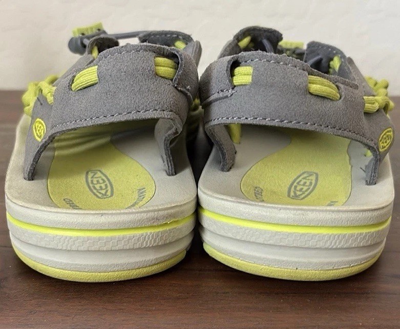 Sandali Keen donna Uneek taglia 8 5 scarpe grigio Chartre acqua fiume Paracord