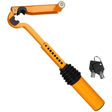 Anti-Theft Car Lock Manual/Auto Gear Stick-Hand Brake, Steel, Yellow, with Keys