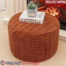 Comfortable Round Pouf Ottoman Foot Stool Living Room Storage Solution Bean Bag