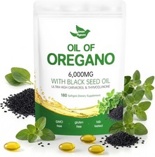 Oregano Oil with Black Seed Oil 180 Capsules Immune Support Digestive Health