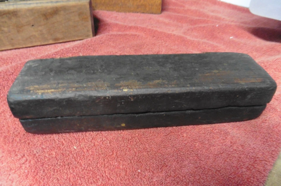 Afilador de cuchillos de piedra vintage soporte de madera antiguo Foto 3 de 3