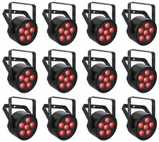 12 Chauvet DJ SlimPAR Q12 ILS RGBA D-Fi USB DMX Par Can Party/Stage Wash Lights