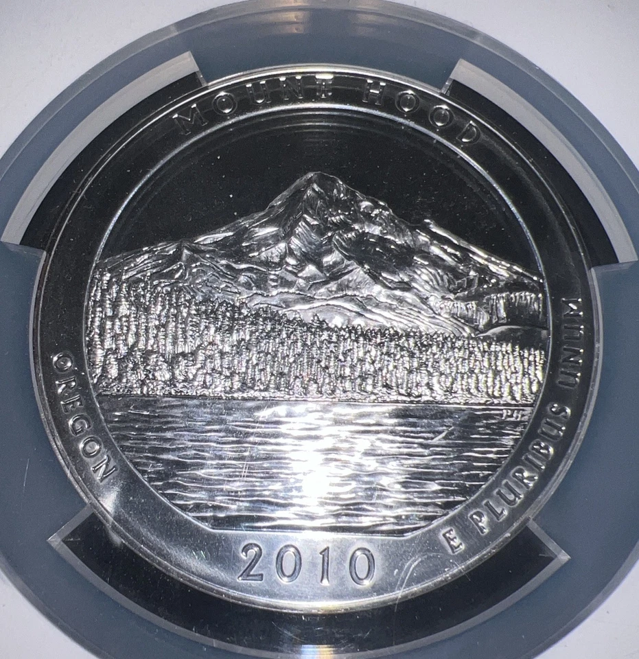 2010 5oz American The Beautiful Mount Hood NGC 66 DPL - Image 2 of 2