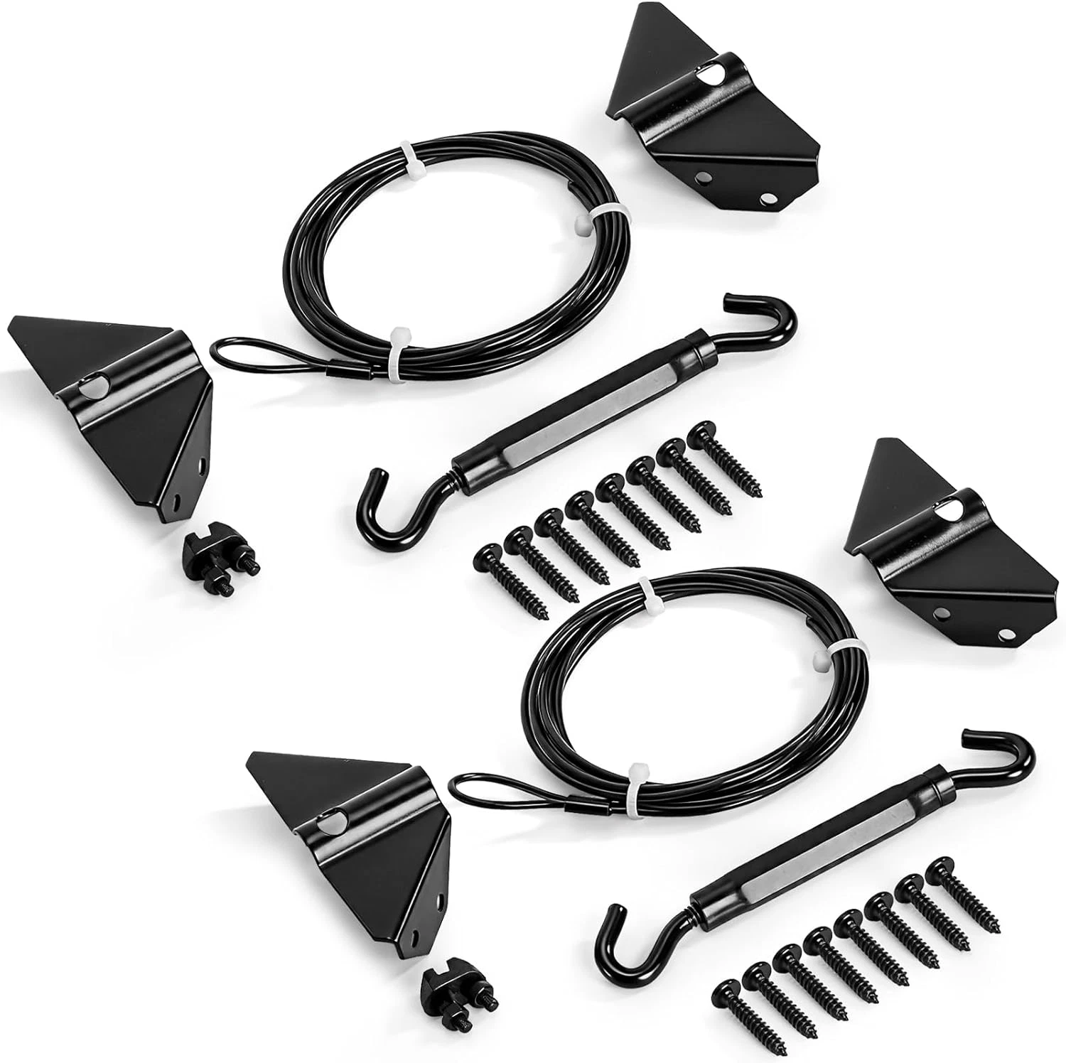 2 Set anti Sag Gate Kit for Wooden Fence, Durable Anti-Sag Gate Support Cable Ki
