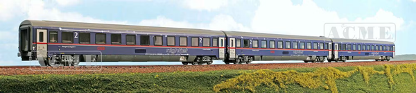 Acme 55341 Set 3 Personenwagen „Nightjet“ H0 1:87 Blau DC Analog-image