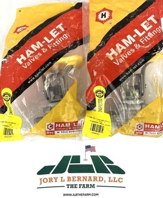 HAM-LET, H500SSL3/8GRPOVLLD, LOT OF 2, 1500 PSI, 3/8'' TUBE, BALL VALVE, SEALED S