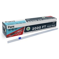 PAMI PVC Food Wrap 12" 18" 24" x 2000 FT – Cling Film Roll W/Safe Slide Cutter
