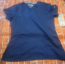 Greys Anatomy Active Scrub Top Sz Large Nwt Blue V Neck