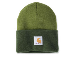Image of Carhartt 106065 Unisex Light Moss Green Knit Cuffed Two-Tone Beanie Authentic